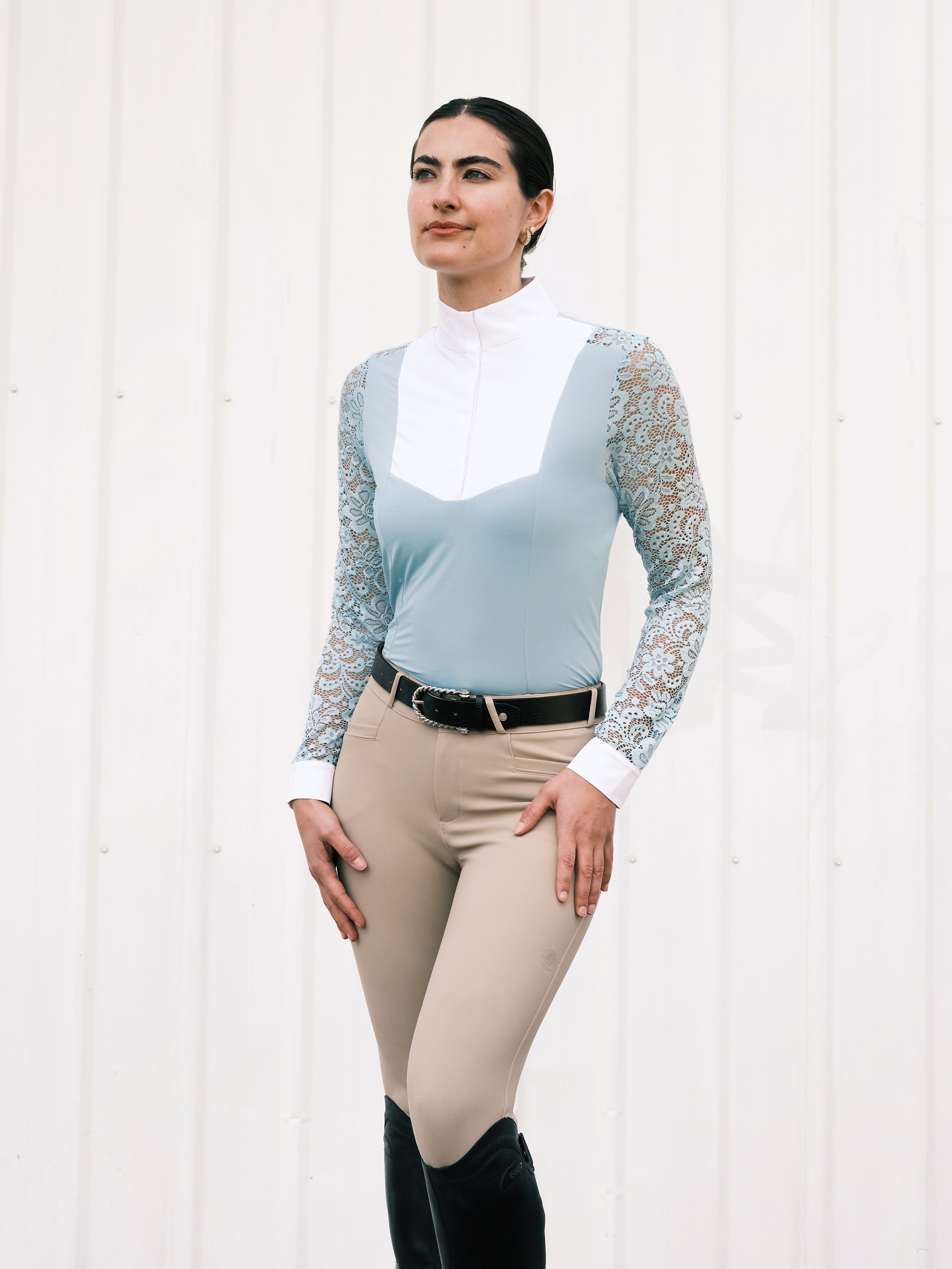 Hannah Childs Luna Lace Long Sleeve Show Shirt - Equiluxe Tack