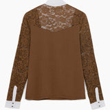 Hannah Childs Luna Lace Long Sleeve Show Shirt - Equiluxe Tack