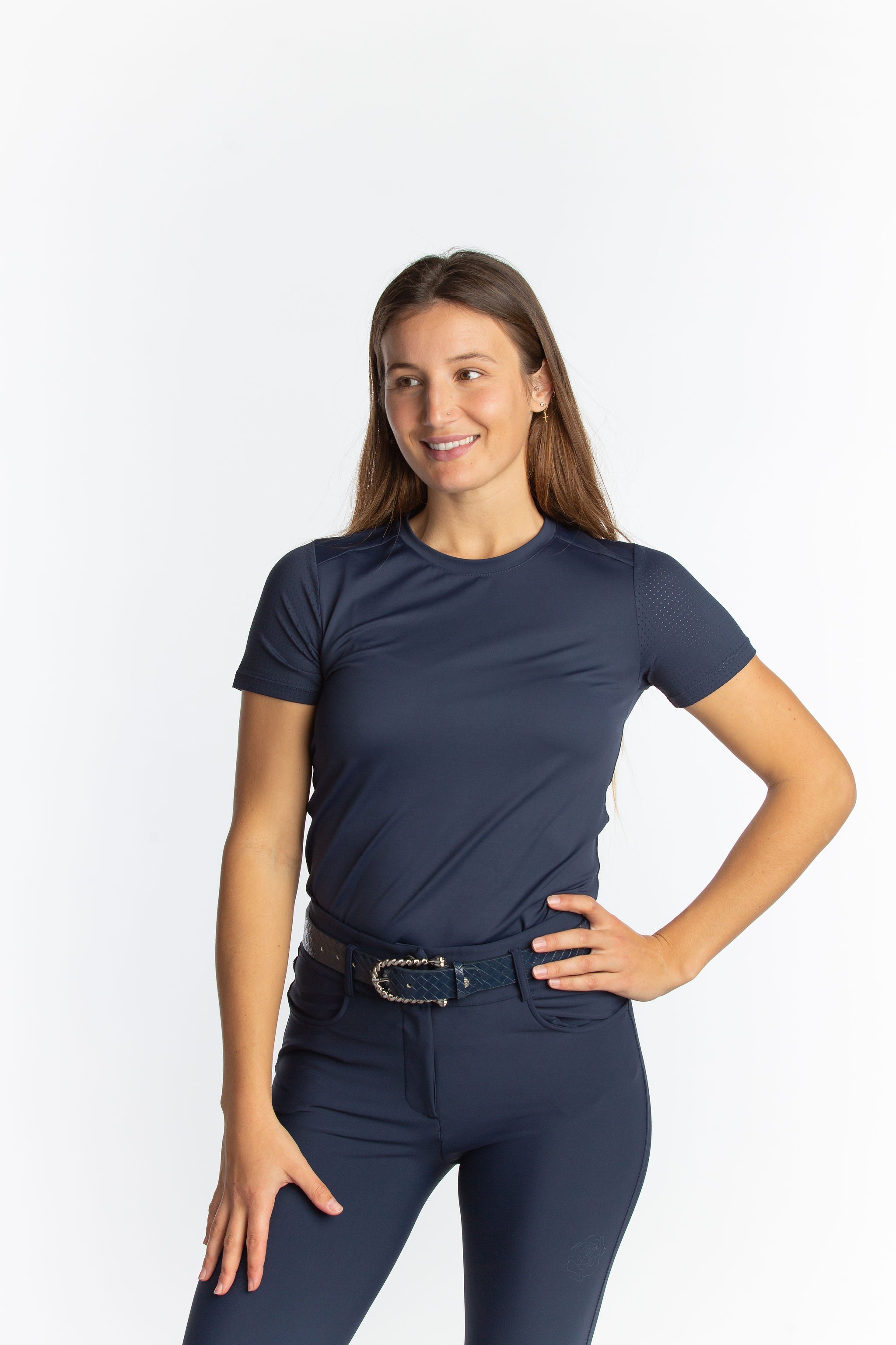 Hannah Childs Maddy Perforated Short Sleeve Tech Tee - Hannah Childs Lifestyle - Equiluxe Tack