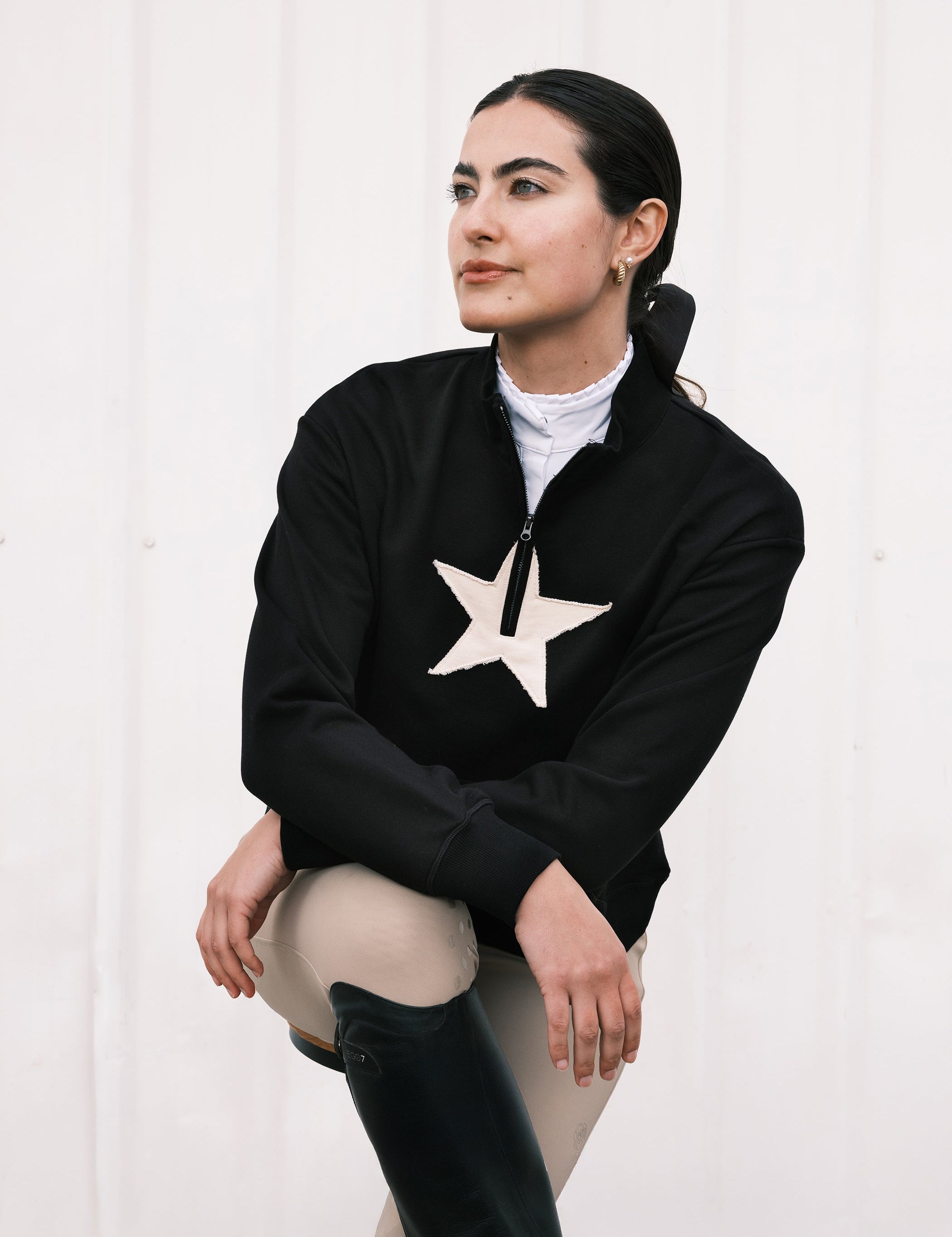 Hannah Childs Mari Star Half Zip Sweatshirt - Equiluxe Tack