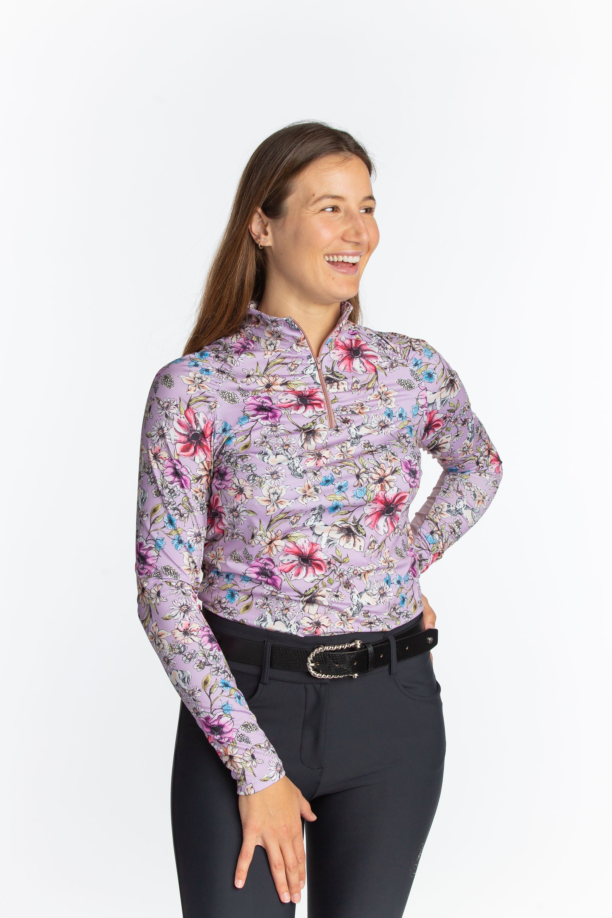Hannah Childs Naomi Long Sleeve Zip Top - Hannah Childs Lifestyle - Equiluxe Tack