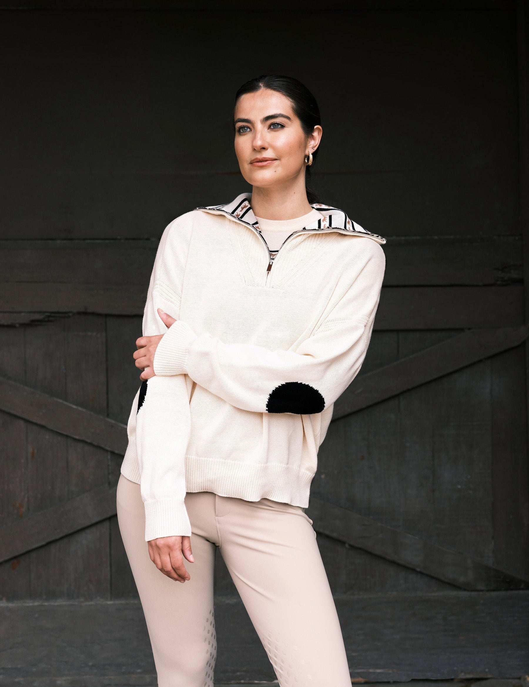 Hannah Childs Quinn 1/2 Zip Sweater - Equiluxe Tack