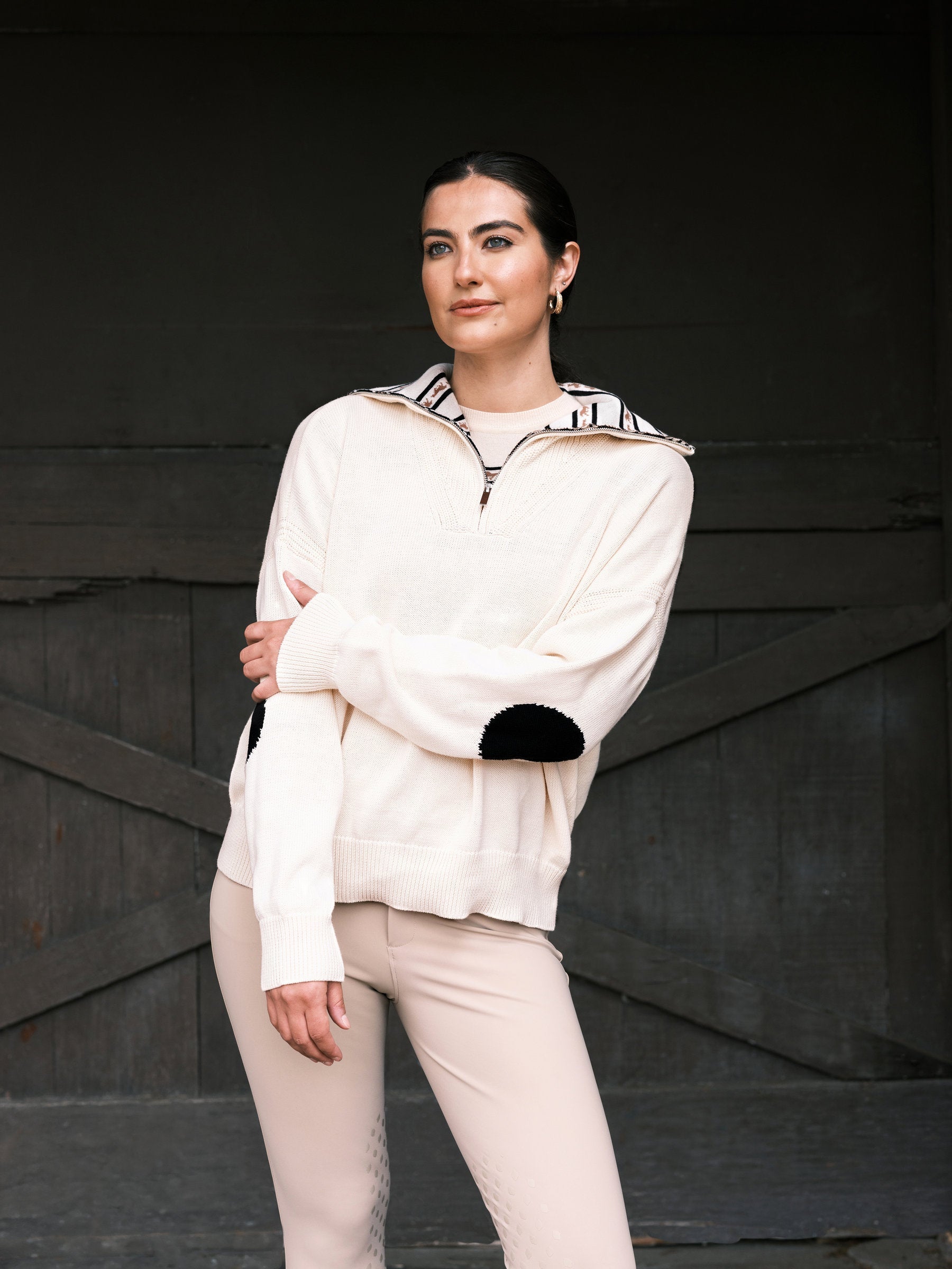 Hannah Childs Quinn 1/2 Zip Sweater - Equiluxe Tack