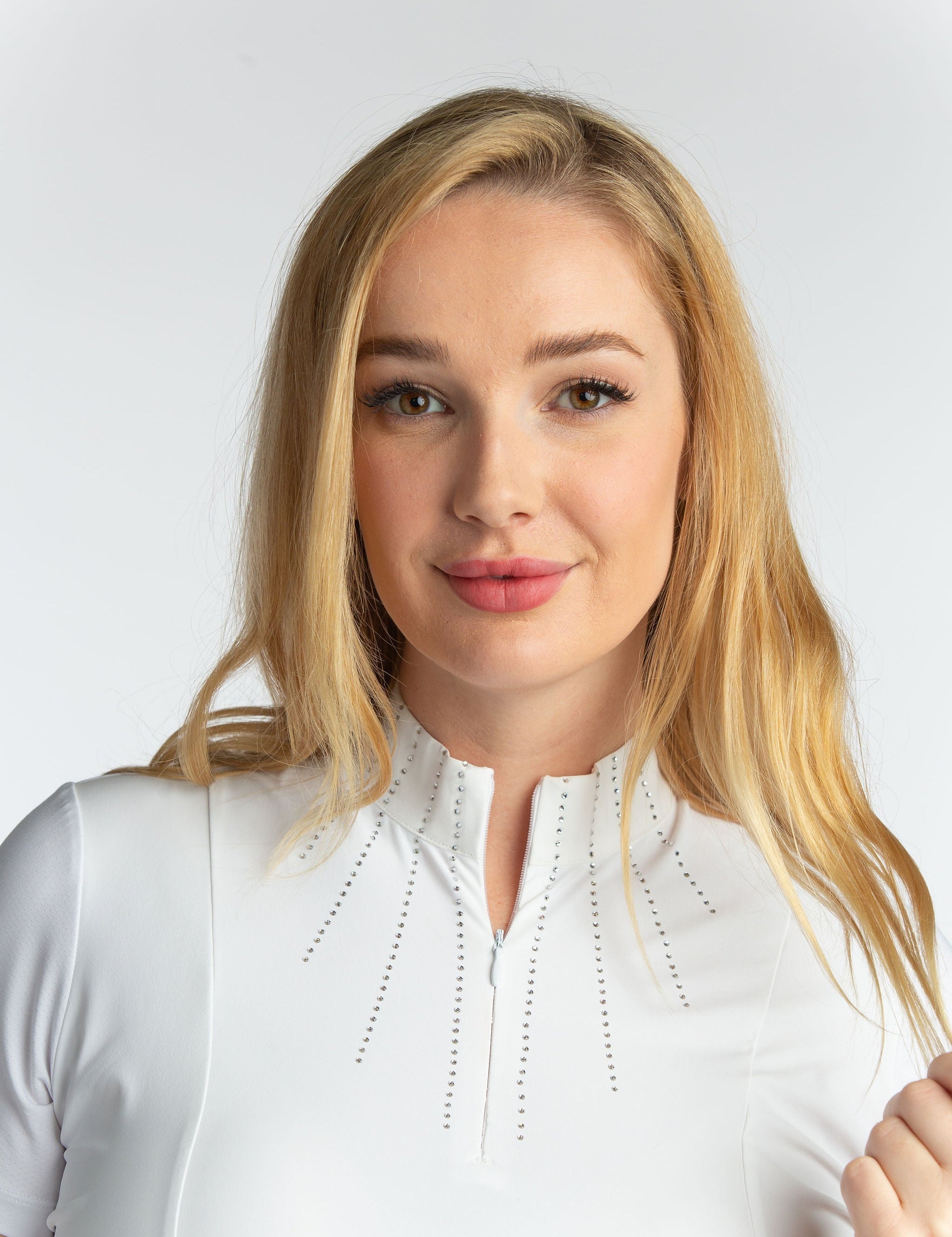 Hannah Childs Raya Crystal Short Sleeve Show Shirt - Hannah Childs Lifestyle - Equiluxe Tack