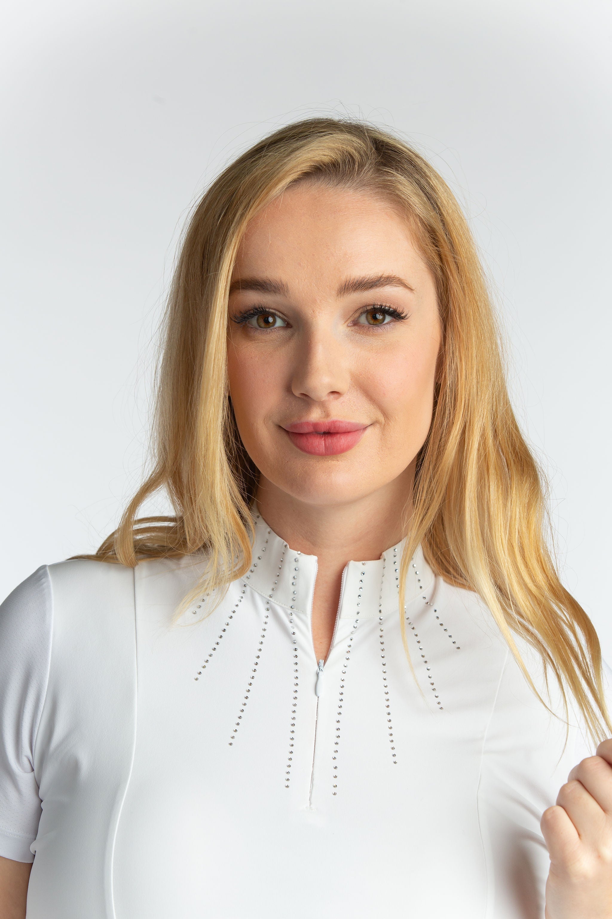 Hannah Childs Raya Crystal Short Sleeve Show Shirt - Hannah Childs Lifestyle - Equiluxe Tack