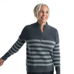 Hannah Childs Sassy Boyfriend Stripe 1/4 Zip Sweater - Hannah Childs Lifestyle - Equiluxe Tack