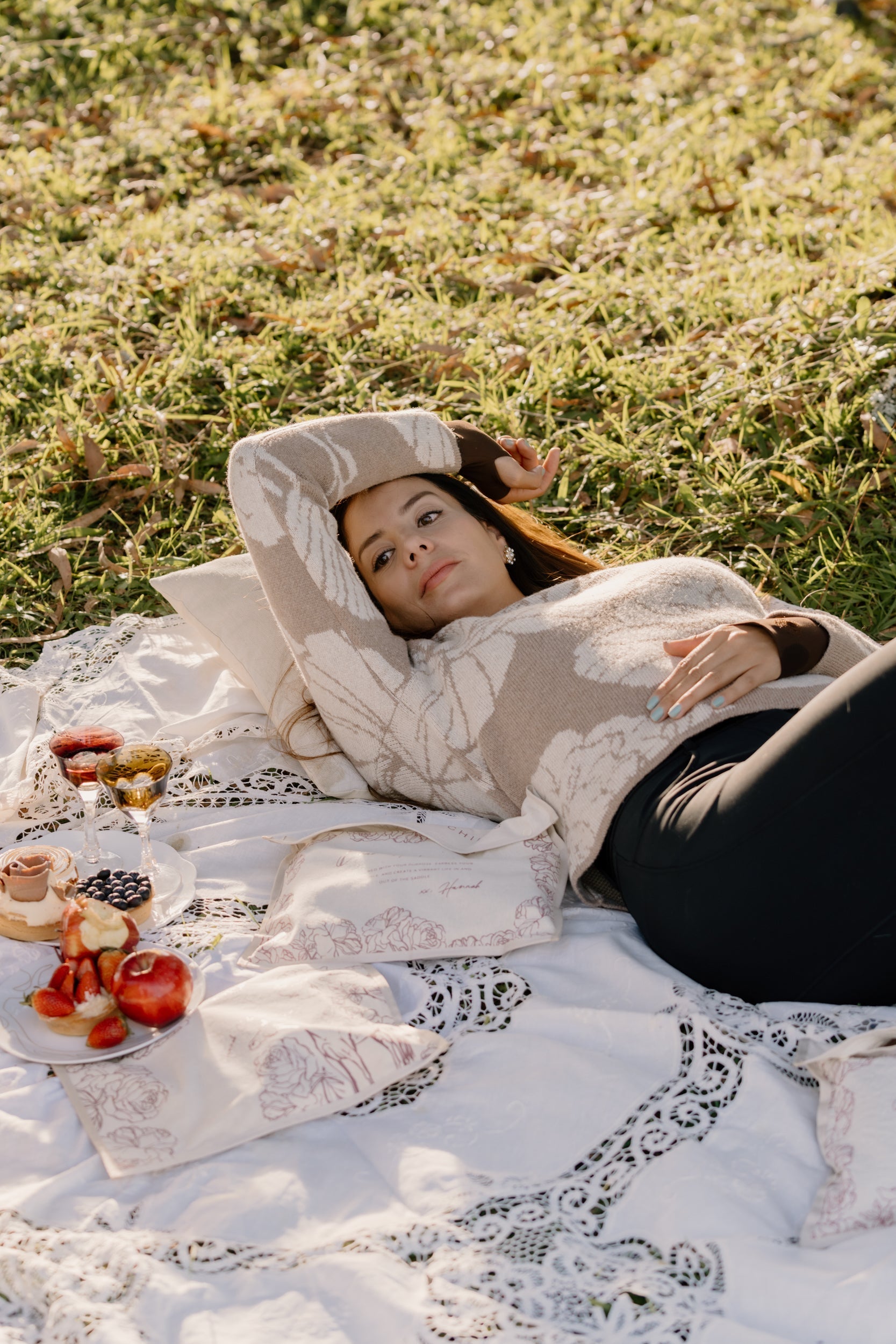 Hannah Childs Shayla Rose Crew Neck Sweater - Hannah Childs Lifestyle - Equiluxe Tack