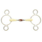 Happy Mouth® Copper Roller Mouth 2-Ring Pessoa Gag Bit - Equiluxe Tack