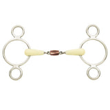 Happy Mouth® Copper Roller Mouth 2-Ring Pessoa Gag Bit - Equiluxe Tack