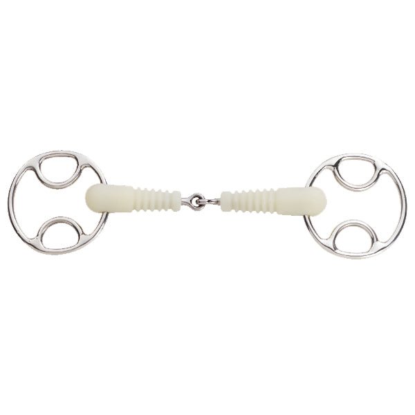 Happy Mouth® Jointed Ribbed Mouth Loop Ring Gag Bit - Equiluxe Tack