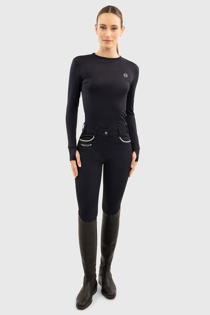 Harcour Bluvea Women's Perforated Long Sleeve Crew Neck - Equiluxe Tack