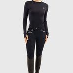 Harcour Bluvea Women's Perforated Long Sleeve Crew Neck - Equiluxe Tack