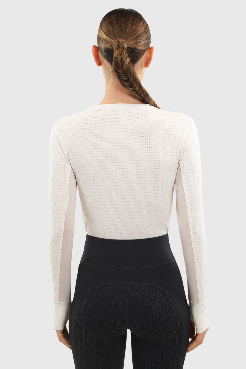 Harcour Bluvea Women's Perforated Long Sleeve Crew Neck - Equiluxe Tack