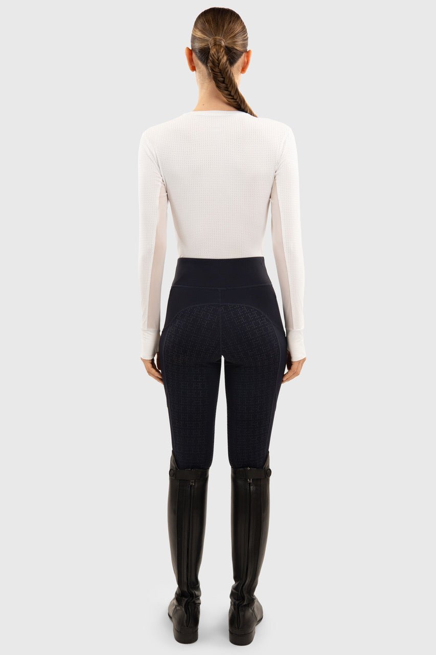 Harcour Bluvea Women's Perforated Long Sleeve Crew Neck - Equiluxe Tack