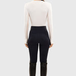 Harcour Bluvea Women's Perforated Long Sleeve Crew Neck - Equiluxe Tack