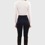 Harcour Bluvea Women's Perforated Long Sleeve Crew Neck - Equiluxe Tack
