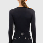 Harcour Bluvea Women's Perforated Long Sleeve Crew Neck - Equiluxe Tack