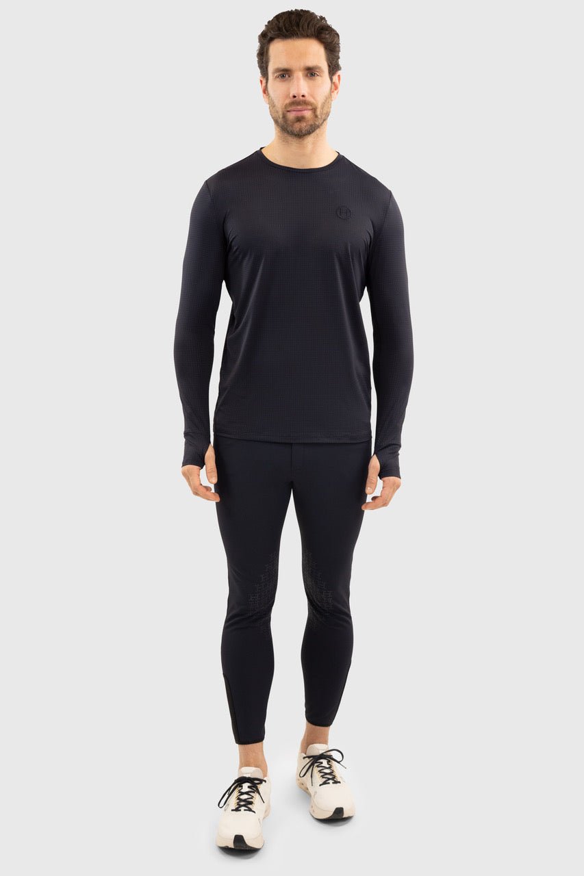 Harcour Bluveo Mens Long Sleeve Crew Neck Exercise Shirt - Equiluxe Tack