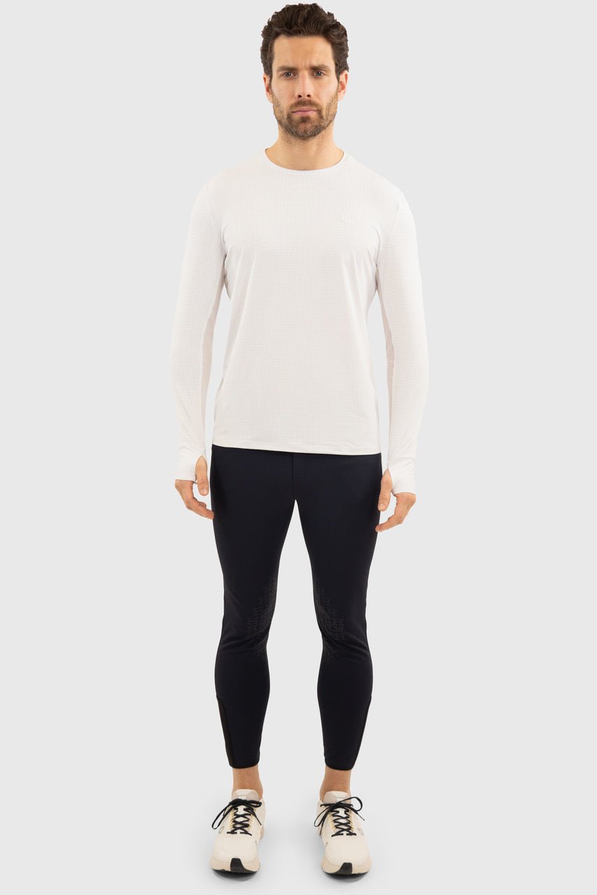 Harcour Bluveo Mens Long Sleeve Crew Neck Exercise Shirt - Equiluxe Tack