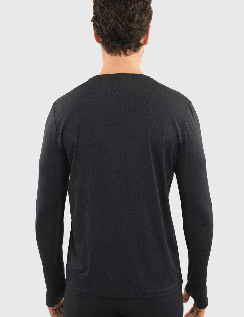 Harcour Bluveo Mens Long Sleeve Crew Neck Exercise Shirt - Equiluxe Tack