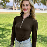 Harcour Breezi Womens Perforated Zip Up Long Sleeve Technical Riding Shirt - Harcour USA - Equiluxe Tack