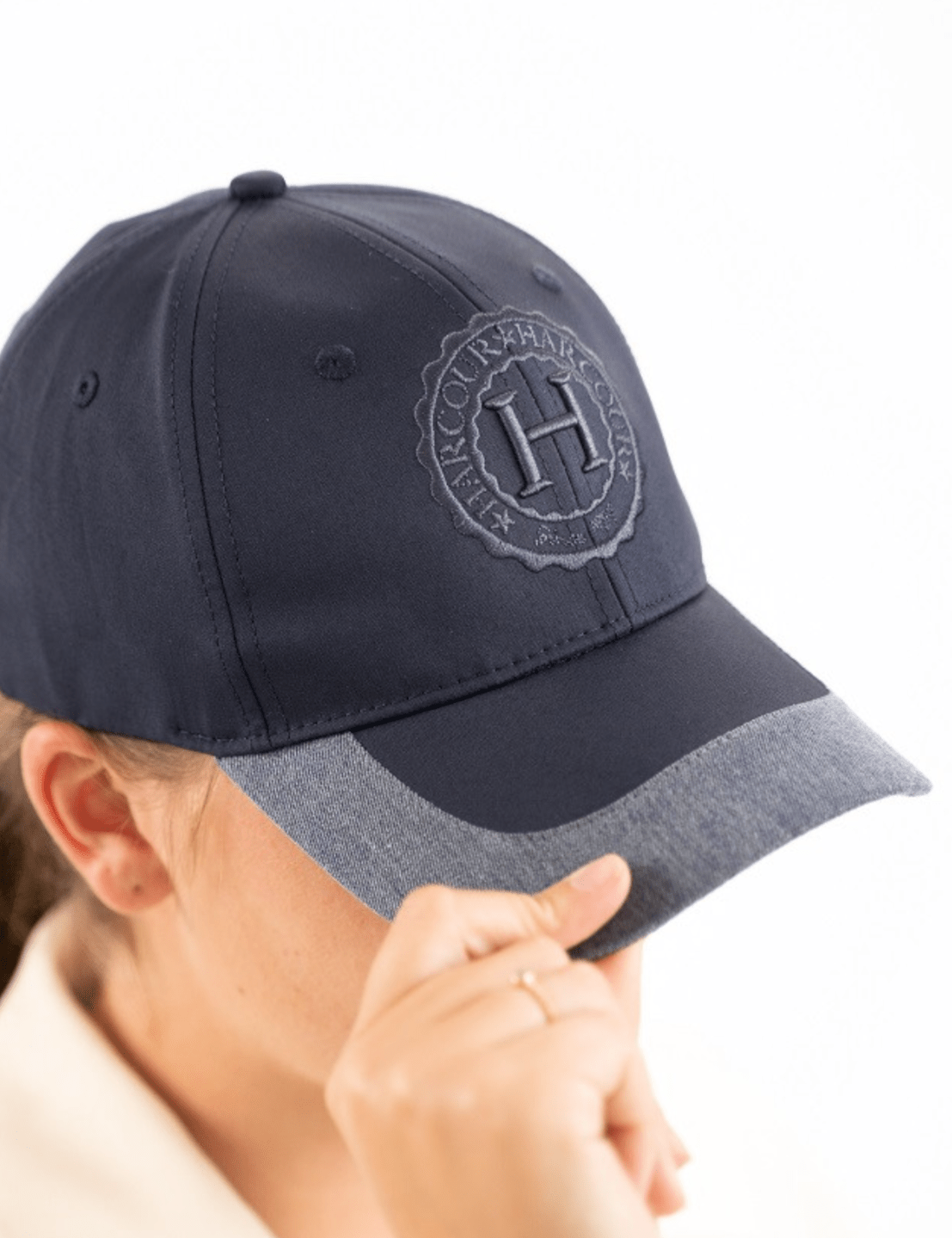 Harcour Capari Sports Cap in Denim & Navy - Harcour USA - Equiluxe Tack