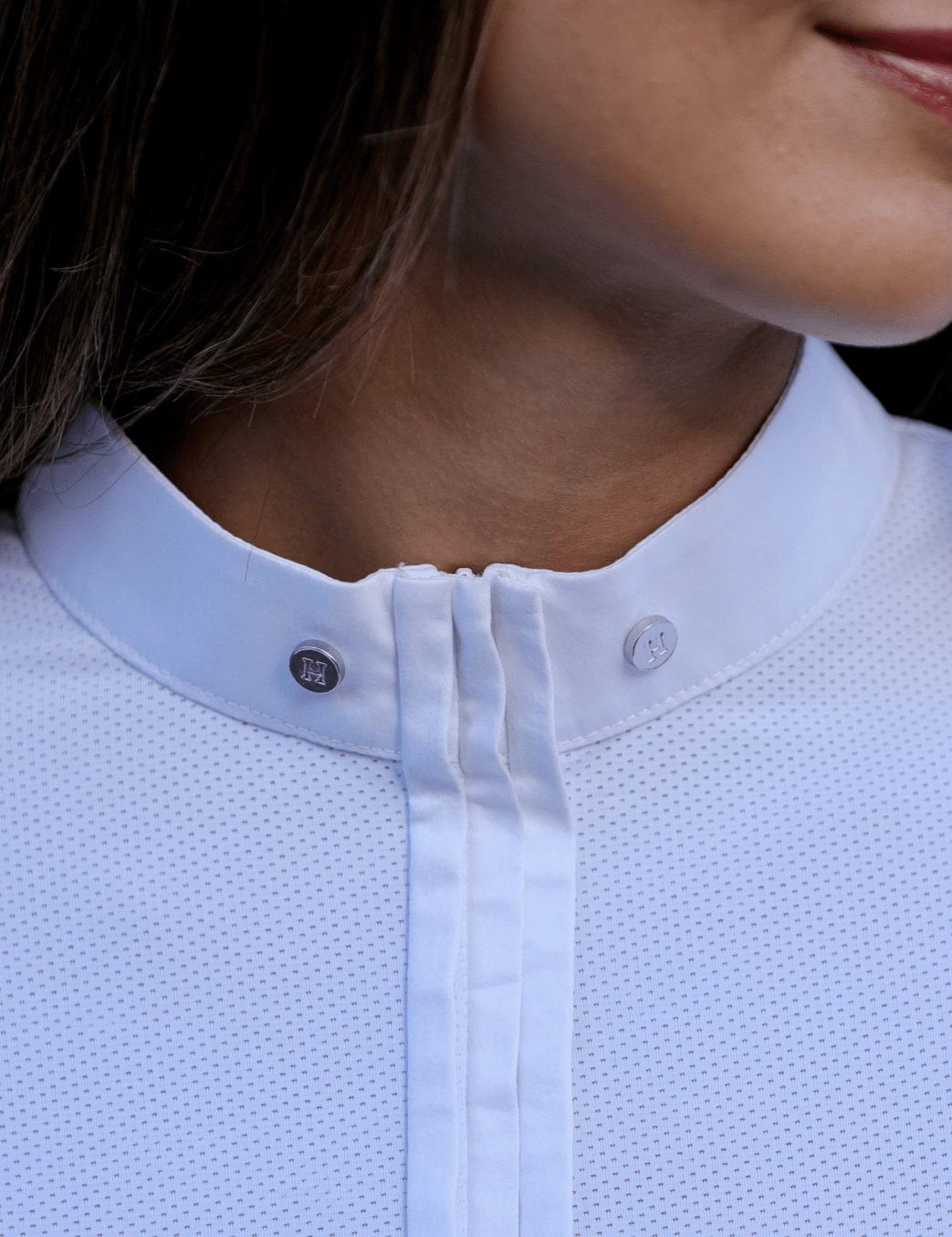 Harcour Paola - Womens Competion Shirt in White Long Sleeve - Harcour USA - Equiluxe Tack