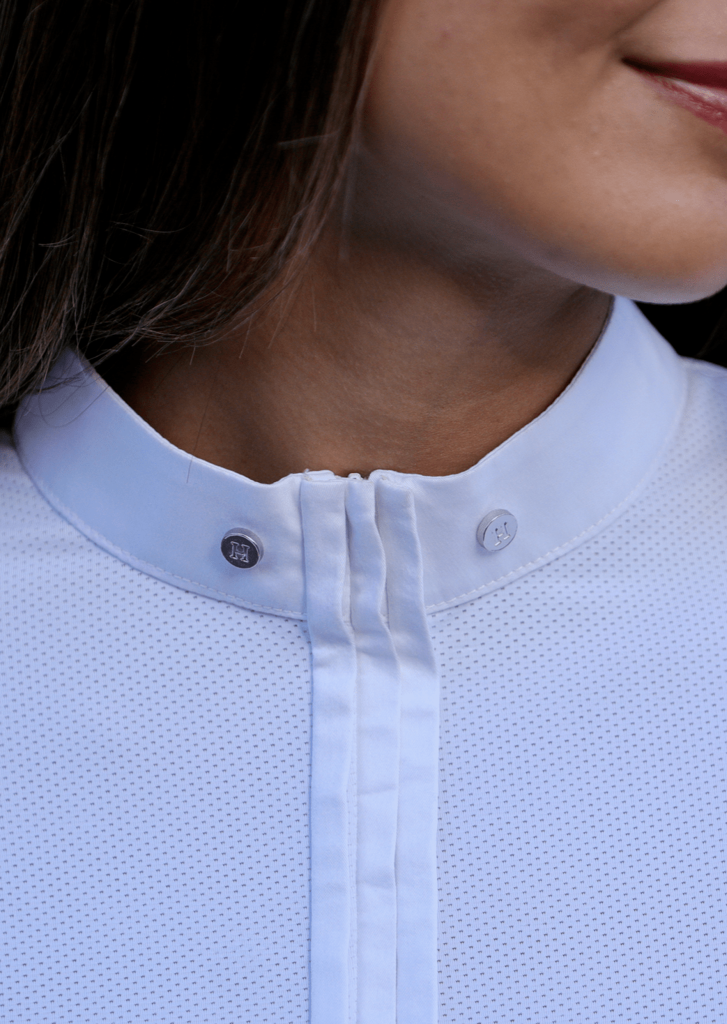 Harcour Paola - Womens Competion Shirt in White Long Sleeve - Harcour USA - Equiluxe Tack