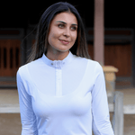 Harcour Paola - Womens Competion Shirt in White Long Sleeve - Harcour USA - Equiluxe Tack