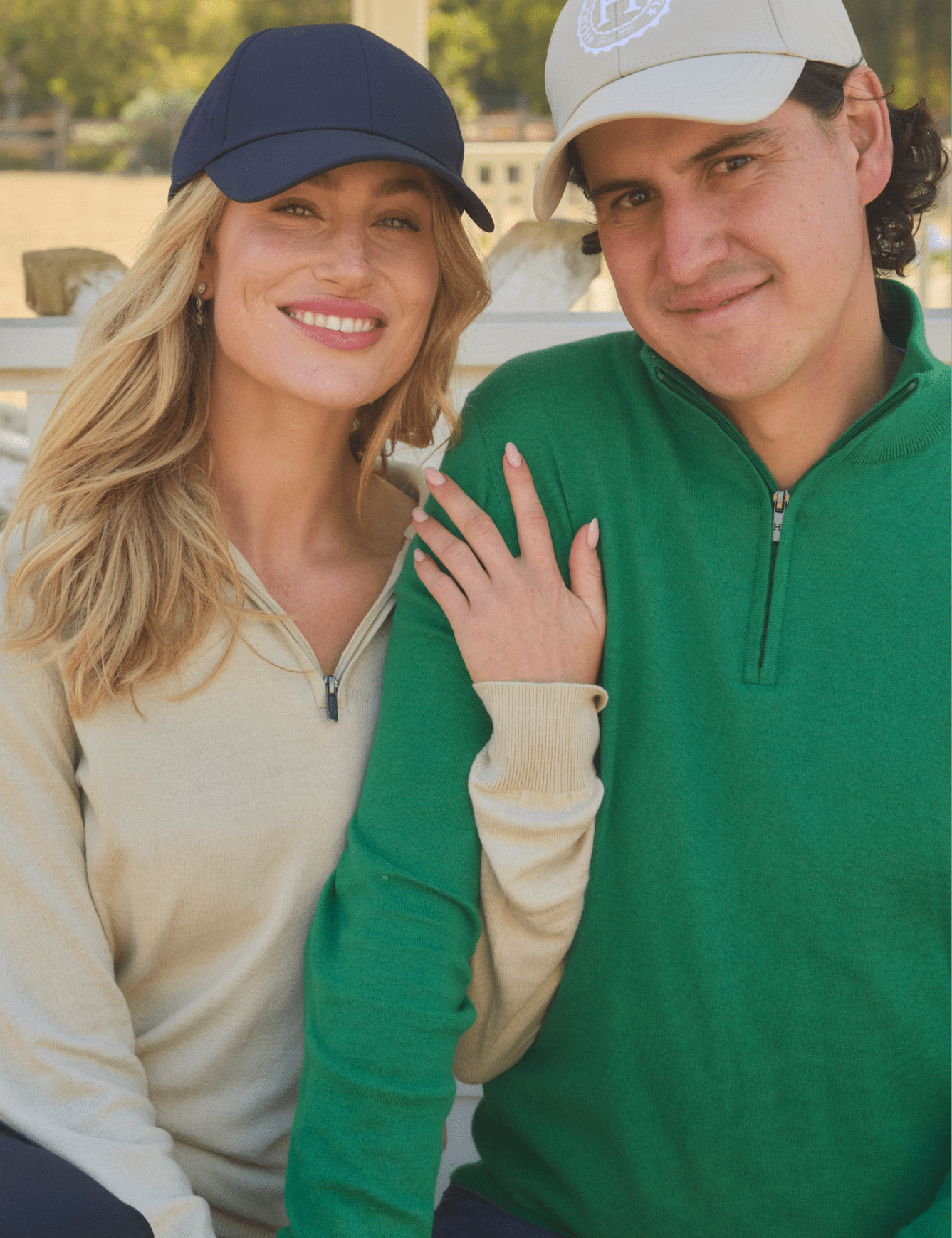 Harcour Parmo Pullover 1/4 Zip Sweater - Evergreen & Linen - Harcour USA - Equiluxe Tack