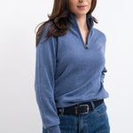 Harcour Parmo Pullover 1/4 Zip Sweater - Evergreen & Linen - Harcour USA - Equiluxe Tack