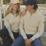 Harcour Parmo Pullover 1/4 Zip Sweater - Evergreen & Linen - Harcour USA - Equiluxe Tack