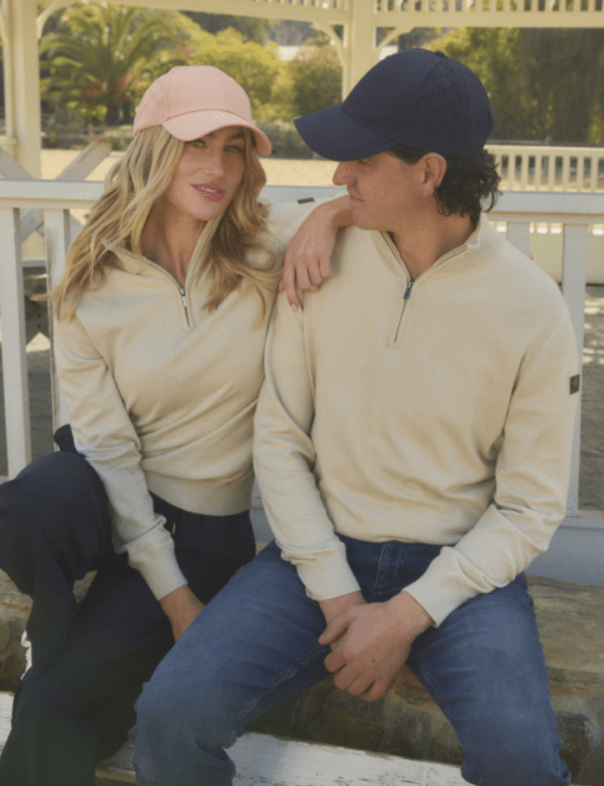 Harcour Parmo Pullover 1/4 Zip Sweater - Evergreen & Linen - Harcour USA - Equiluxe Tack