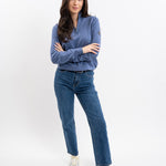 Harcour Parmo Pullover 1/4 Zip Sweater - Evergreen & Linen - Harcour USA - Equiluxe Tack