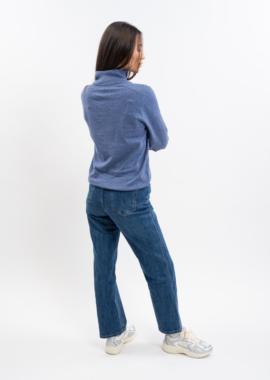 Harcour Parmo Pullover 1/4 Zip Sweater - Evergreen & Linen - Harcour USA - Equiluxe Tack