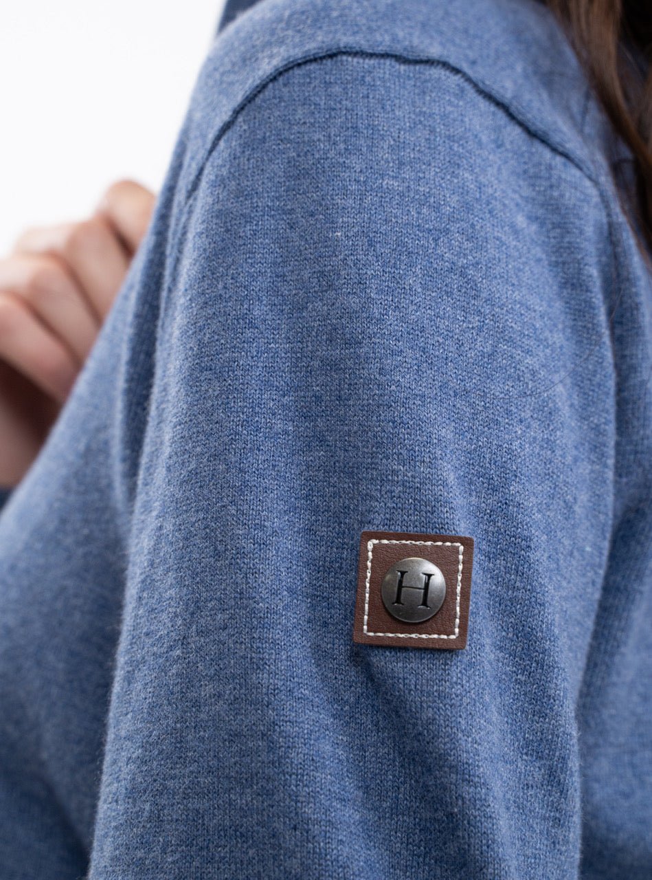 Harcour Parmo Pullover 1/4 Zip Sweater - Evergreen & Linen - Harcour USA - Equiluxe Tack
