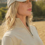 Harcour Parmo Pullover 1/4 Zip Sweater - Evergreen & Linen - Harcour USA - Equiluxe Tack