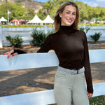Harcour Venti Womens Mock Neck Perforated Long Sleeve Technical Shirt - Harcour USA - Equiluxe Tack