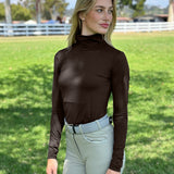 Harcour Venti Womens Mock Neck Perforated Long Sleeve Technical Shirt - Harcour USA - Equiluxe Tack