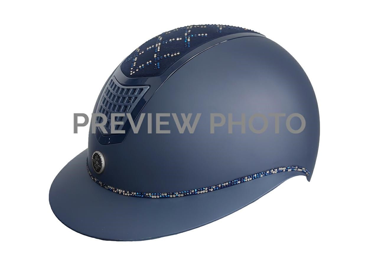 Helmet FP QUANTINUM W - V SPOTLIGHT MATT SILVER navy S (53 - 55 cm) - Equiluxe Tack - Equiluxe Tack