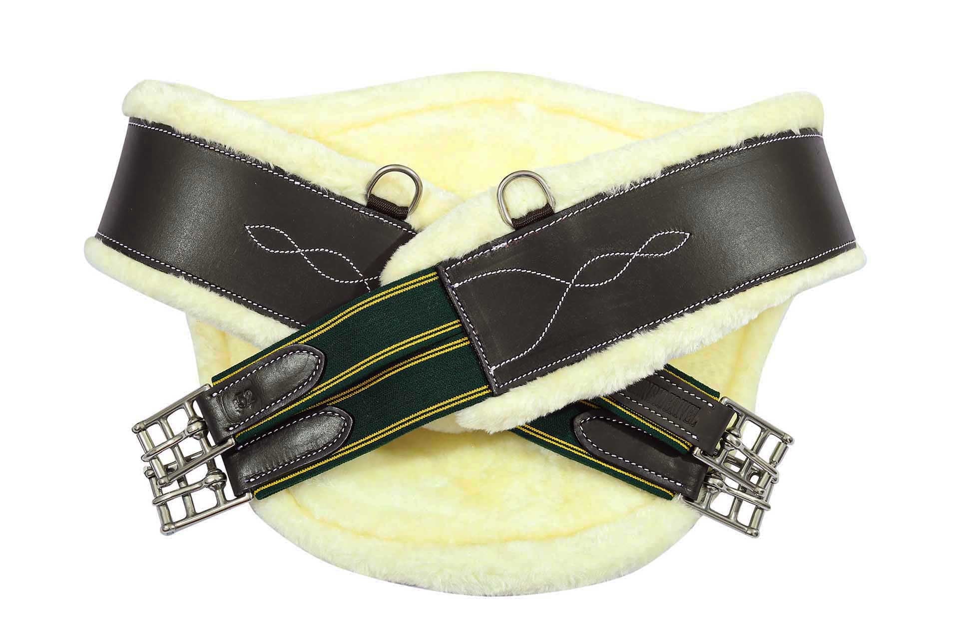 Henri de Rivel Anatomic Jumping Belly Guard Girth with Sherpa Fleece - Henri de Rivel - Equiluxe Tack