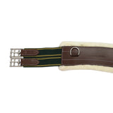 Henri de Rivel Contoured Leather Sherpa Fleece Girth - Henri de Rivel - Equiluxe Tack