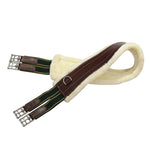 Henri de Rivel Contoured Leather Sherpa Fleece Girth - Henri de Rivel - Equiluxe Tack