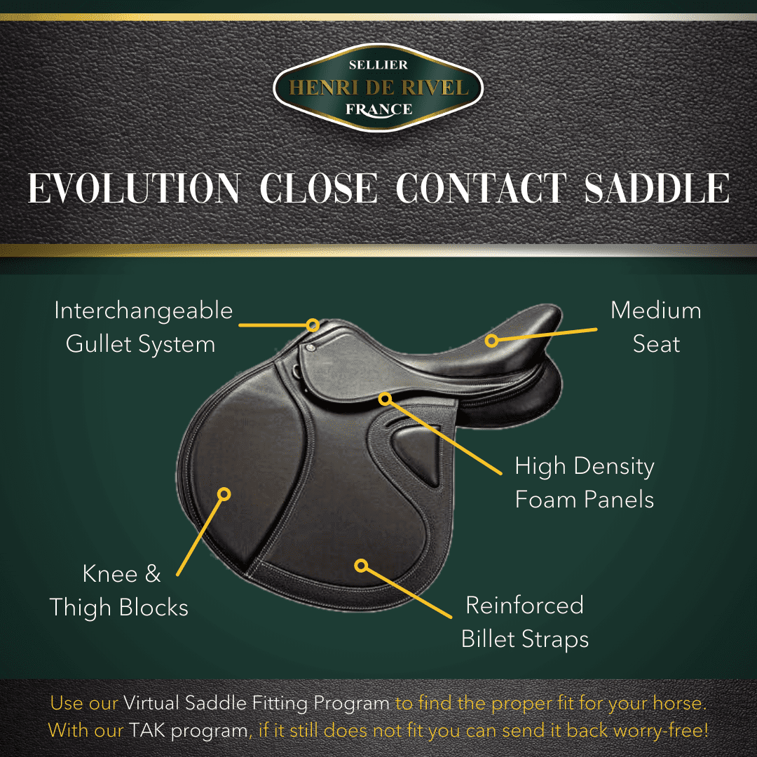 HENRI DE RIVEL EVOLUTION CLOSE CONTACT IGP SADDLE - Henri de Rivel - Equiluxe Tack