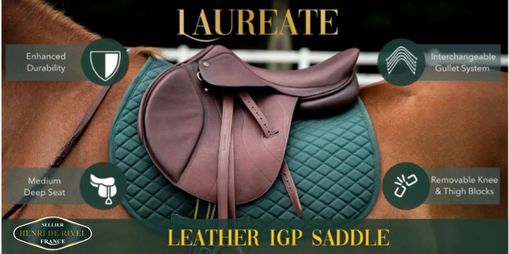 Henri De Rivel Laureate Leather IGP Saddle - Henri de Rivel - Equiluxe Tack