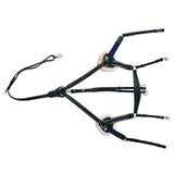 Henri de Rivel Pro 5 Point Elastic Breastplate Martingale with Running Attachment - Henri de Rivel - Equiluxe Tack