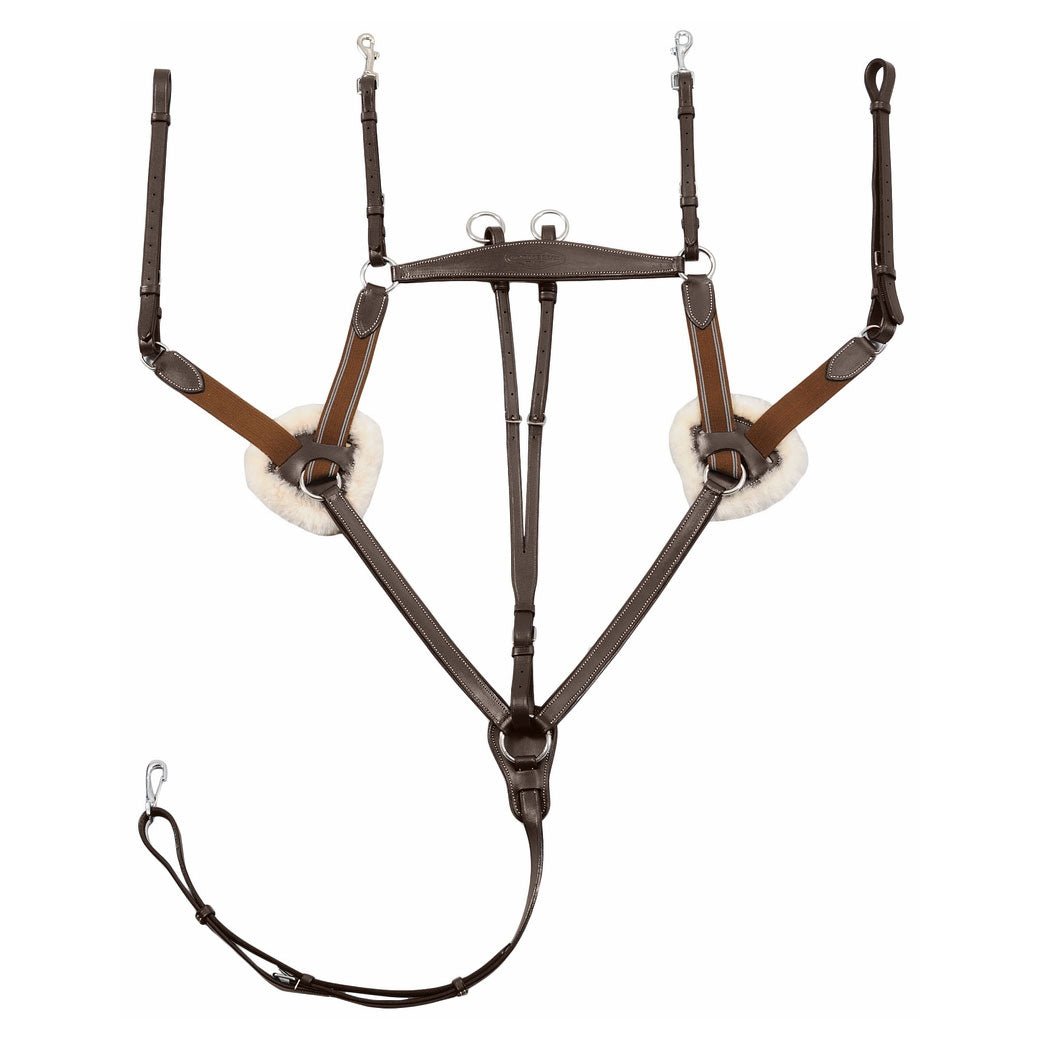 Henri de Rivel Pro 5 Point Elastic Breastplate Martingale with Running Attachment - Henri de Rivel - Equiluxe Tack