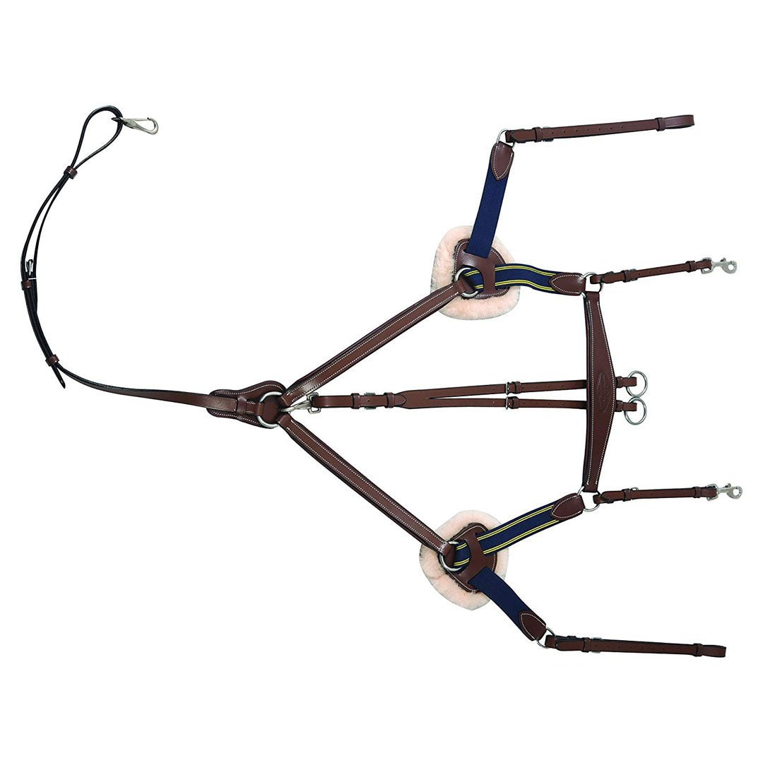 Henri de Rivel Pro 5 Point Elastic Breastplate Martingale with Running Attachment - Henri de Rivel - Equiluxe Tack