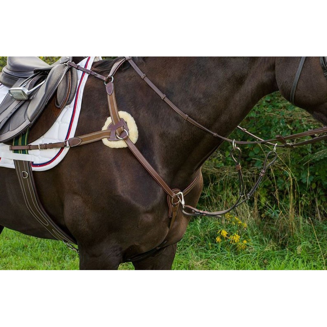 Henri de Rivel Pro 5 Point Elastic Breastplate Martingale with Running Attachment - Henri de Rivel - Equiluxe Tack
