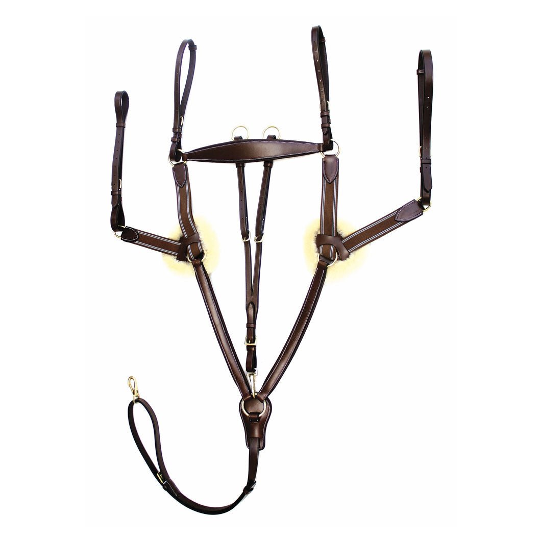 Henri de Rivel Pro 5 Point Elastic Breastplate Martingale with Running Attachment - Henri de Rivel - Equiluxe Tack